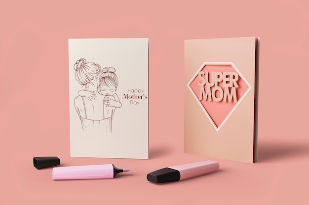 Concetto di festa della mamma internazionale con mock-up