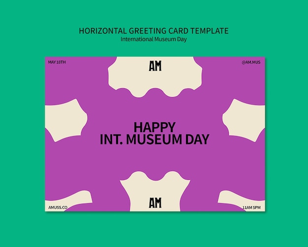 PSD international museum day template design