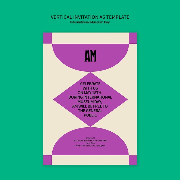 international museum day template design