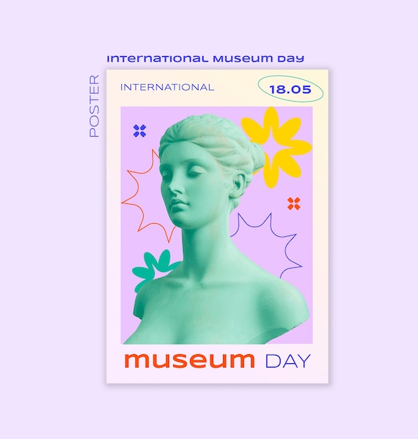 PSD international museum day template design