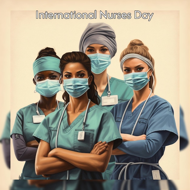 PSD international nurse day celebration background
