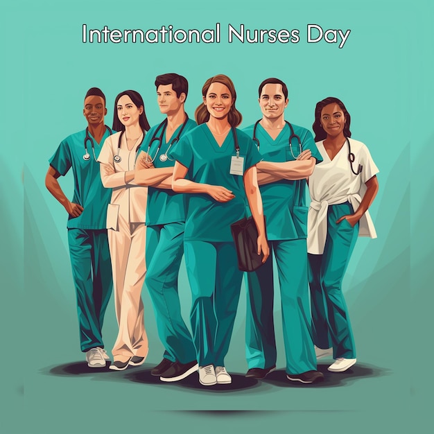 PSD international nurse day celebration background