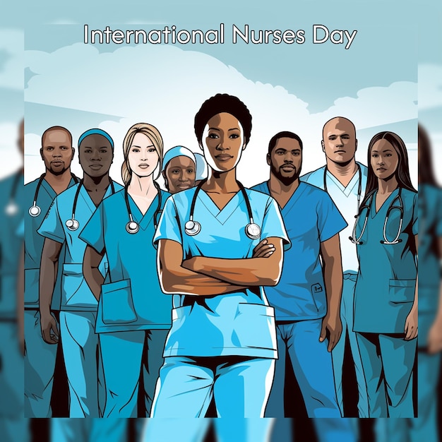 International nurse day celebration background