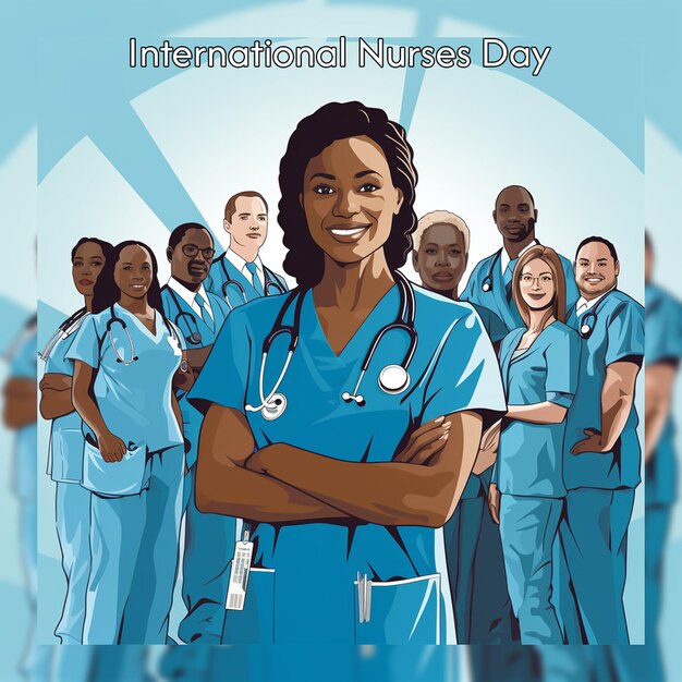 International nurse day celebration background