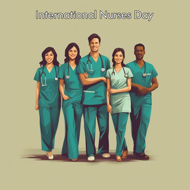 PSD international nurse day celebration background