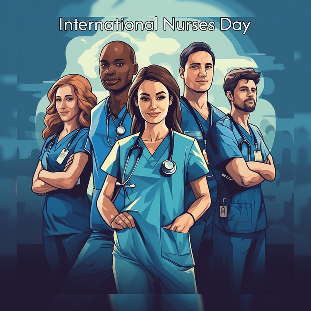 PSD international nurse day celebration background