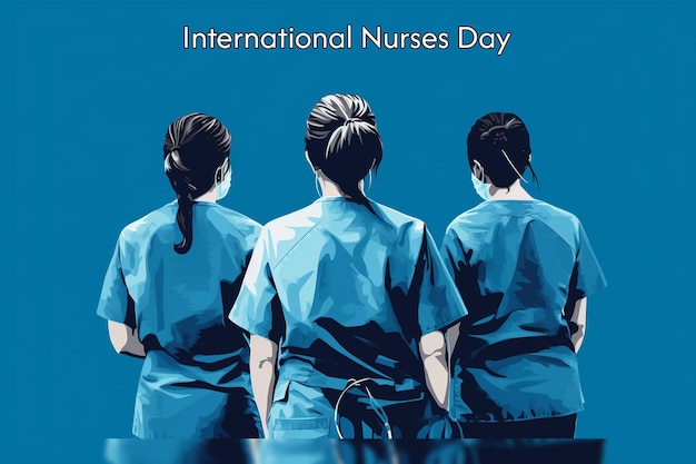 PSD 국제 간호사 날 축하 배경