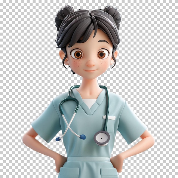 International nurses day female doctor with stethoscope doctor day health day isolated background