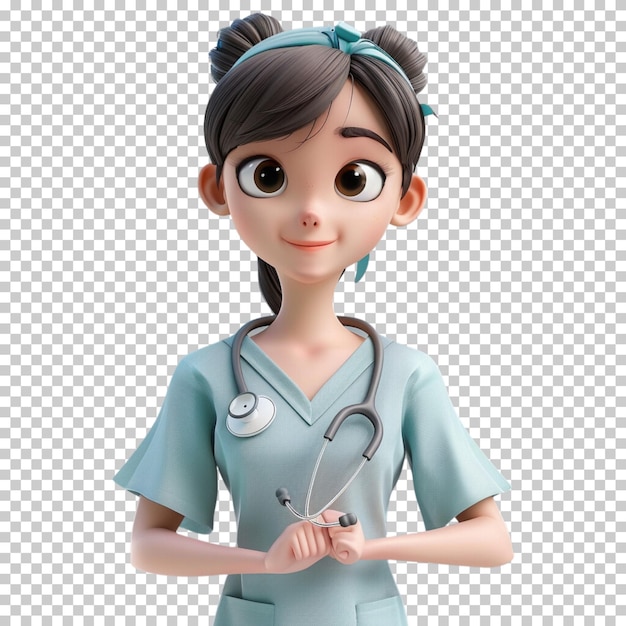 PSD international nurses day female doctor with stethoscope doctor day health day isolated background