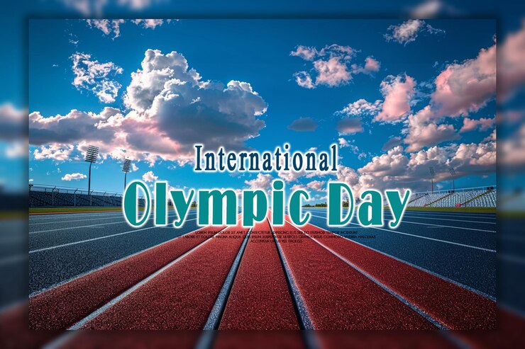 PSD international olympic day or banner design template background