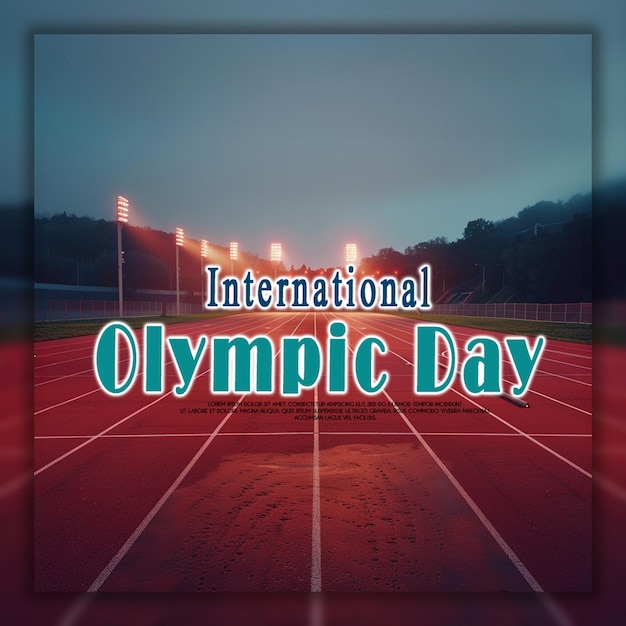 PSD international olympic day or banner design template background