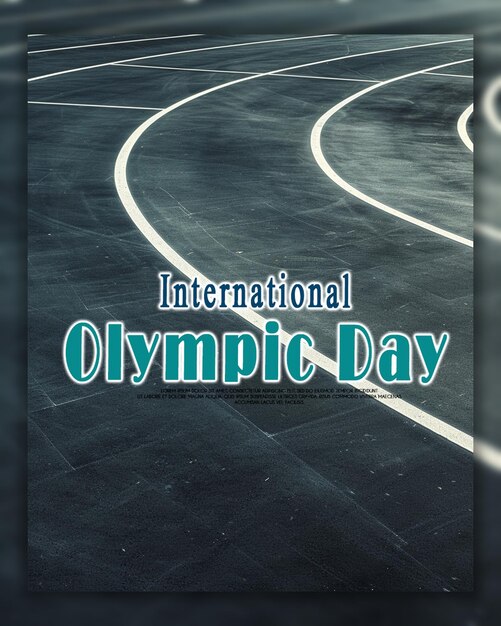 PSD international olympic day or banner design template background