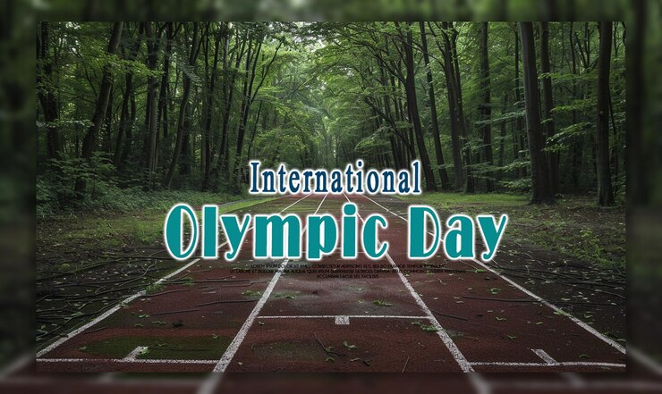 PSD international olympic day or banner design template background