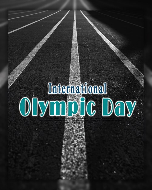 PSD international olympic day or banner design template background