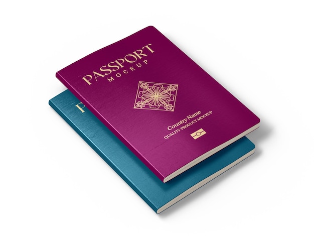 International Passport Cover Mockup