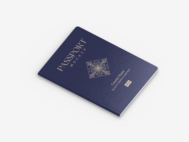 PSD international passport mockup