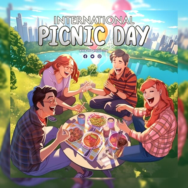PSD celebrazione della giornata internazionale del picnic.