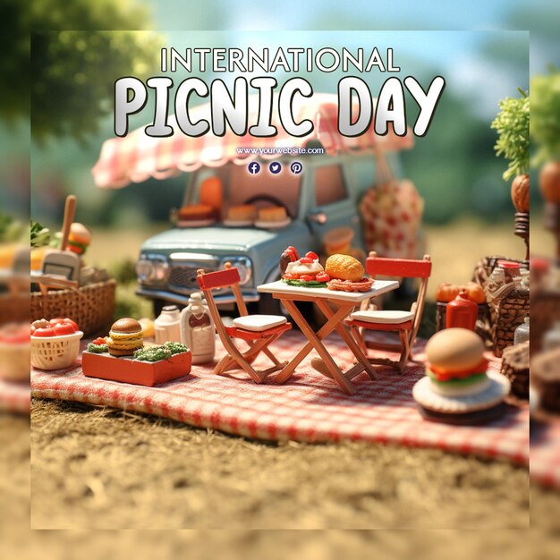 PSD celebrazione della giornata internazionale del picnic.