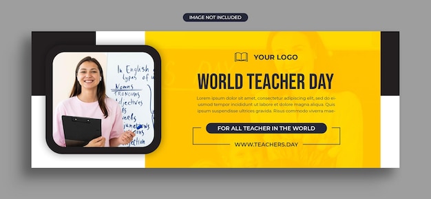 International teacher's day social media post or instagram post banner template