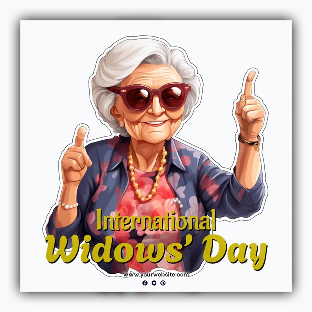 PSD international widows day for social media