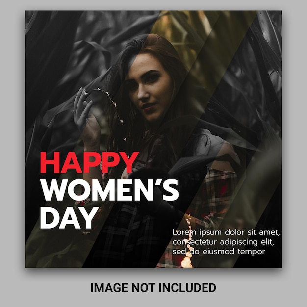 PSD international women day instagram post template