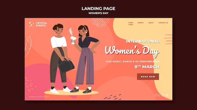 PSD international women day landing page