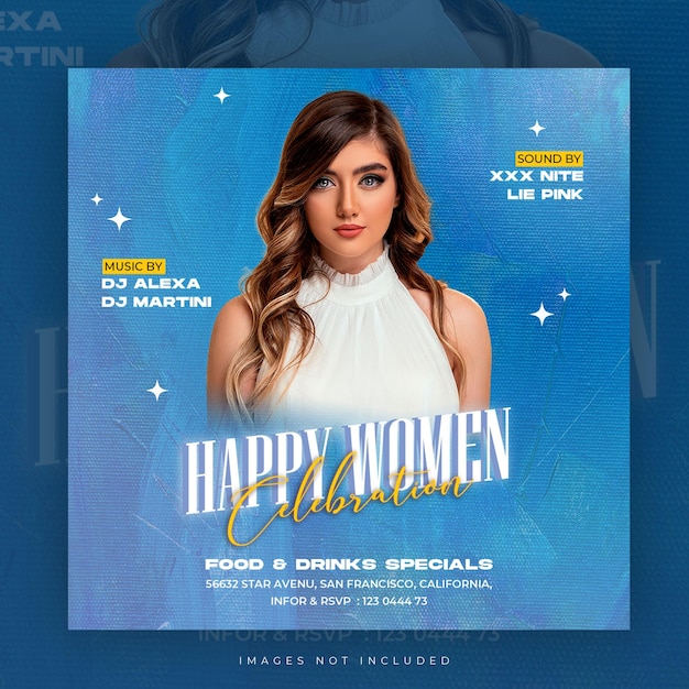 International women day social media post template