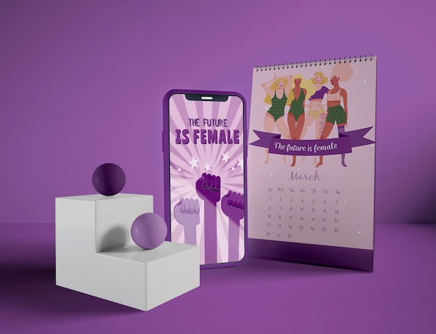 international women's day with mock-up