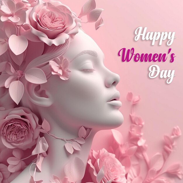 Международный женский день 8 марта женский день дизайн поздравительной карточки