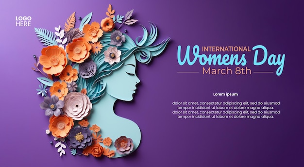 International womens day 8 march womens day illustration social media post template