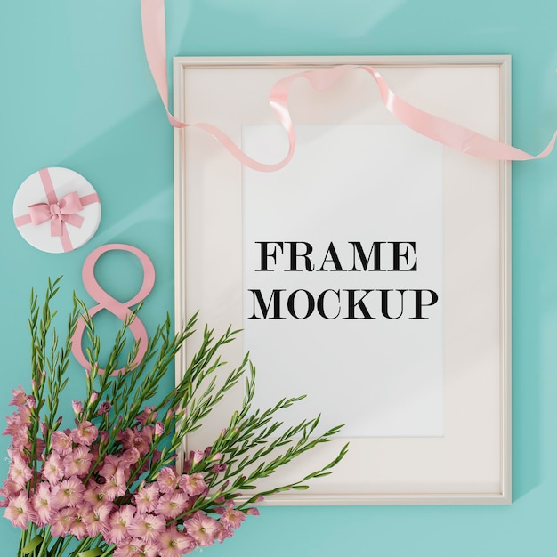 International womens day celebration frame mockup