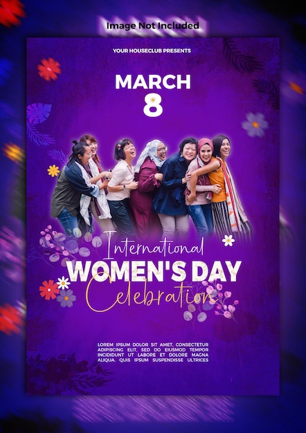 PSD design di volantini per la giornata internazionale della donna, post sui social media