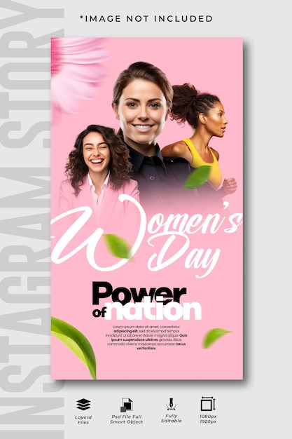 PSD international womens day instagram story