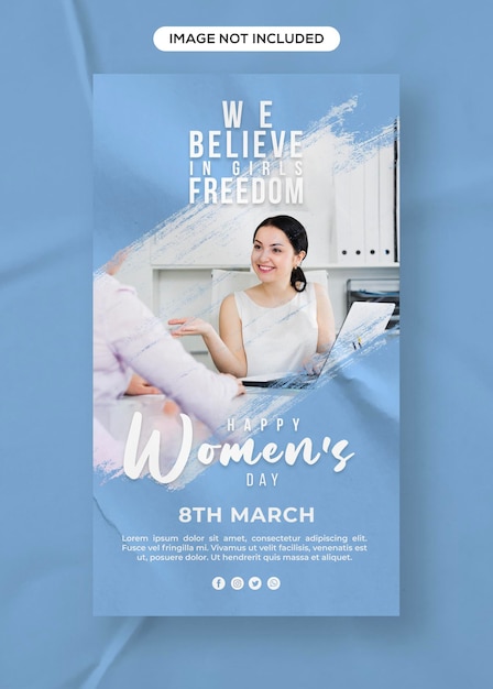 International womens day social media banner 8th march template design