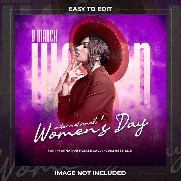 PSD international womens day social media instagram template