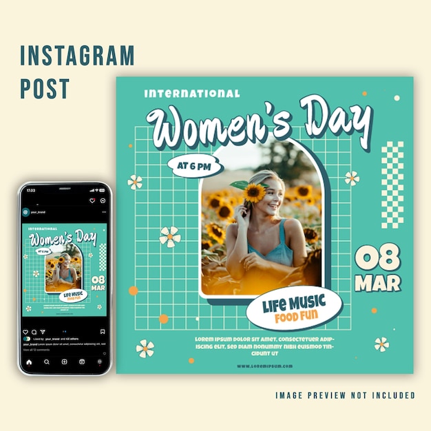 PSD international womens day template