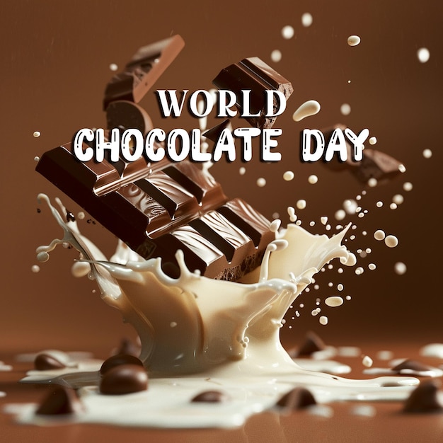 PSD international world chocolate day for poster web card