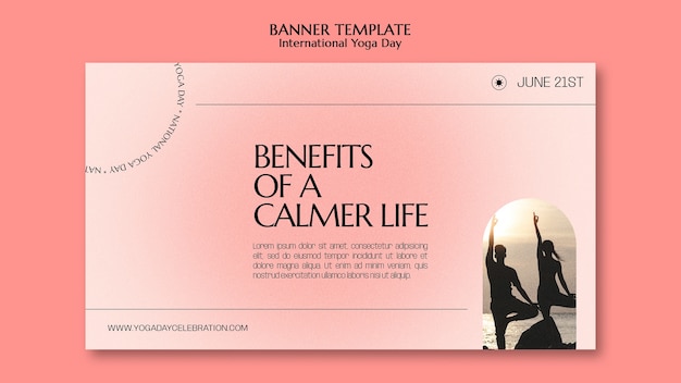international yoga day banner template