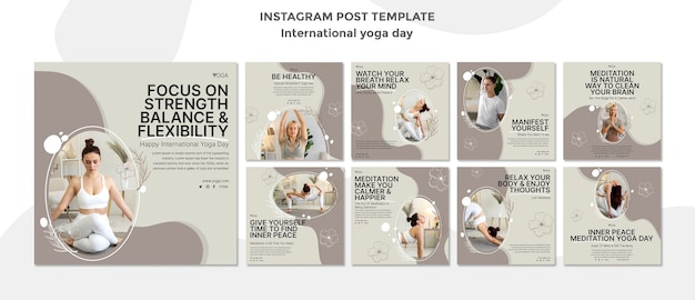 PSD international yoga day instagram posts