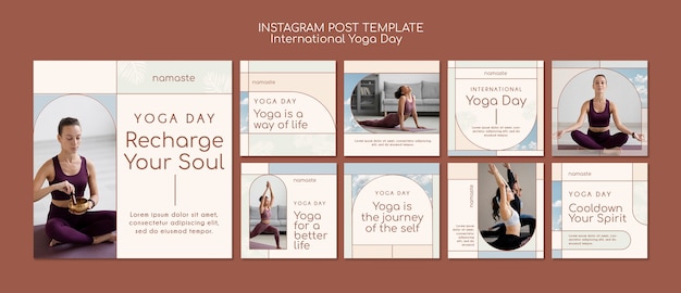 PSD international yoga day instagram posts