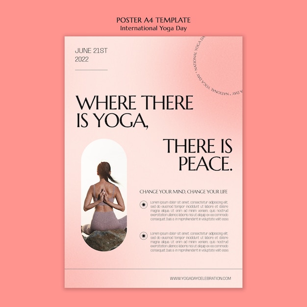 international yoga day poster template