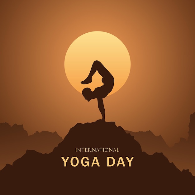 PSD international yoga day psd file template