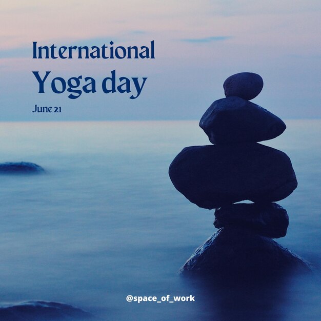 PSD international yoga day social media post