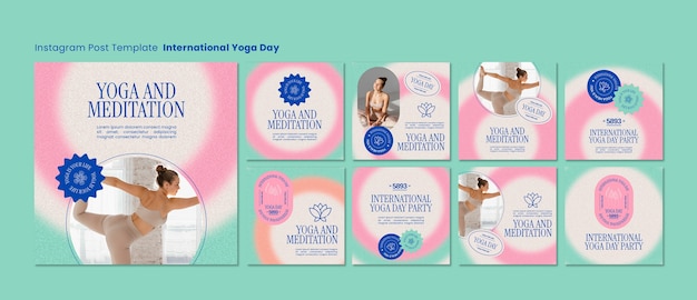 PSD international yoga day template design