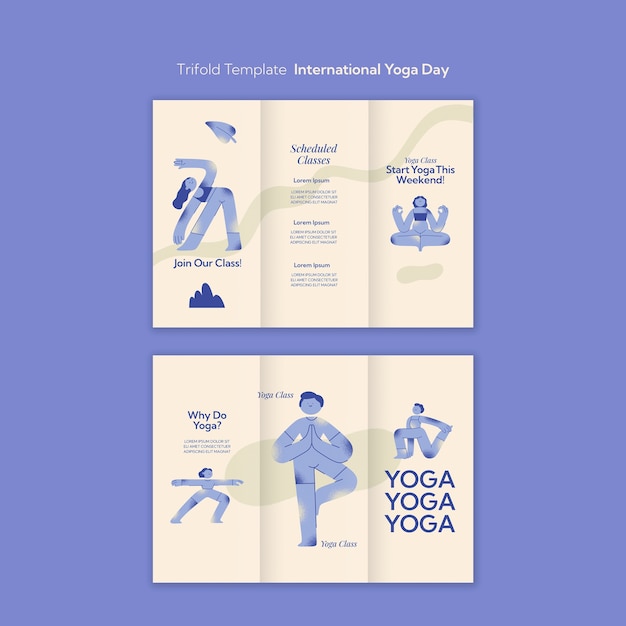 International yoga day template design