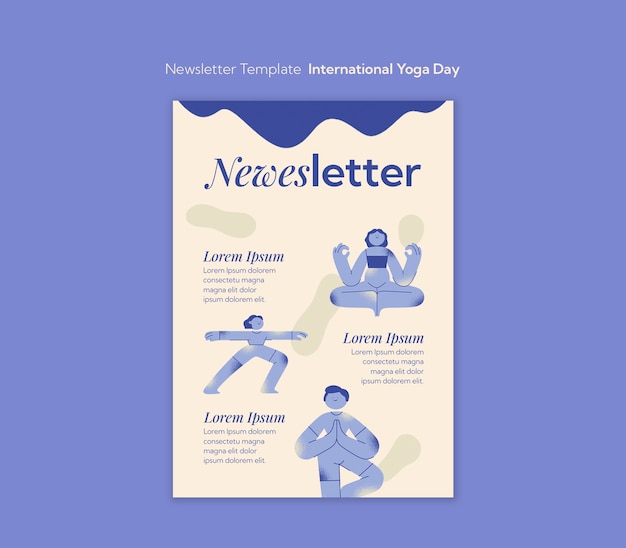International yoga day template design