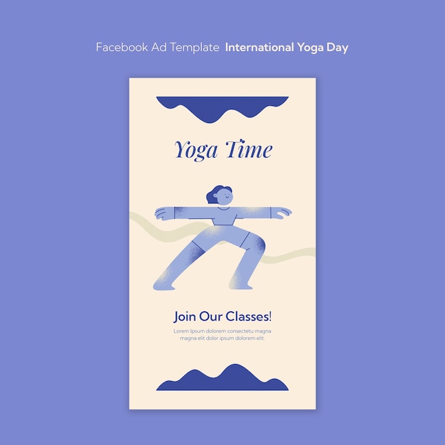 International yoga day template design