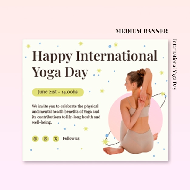 International yoga day template design