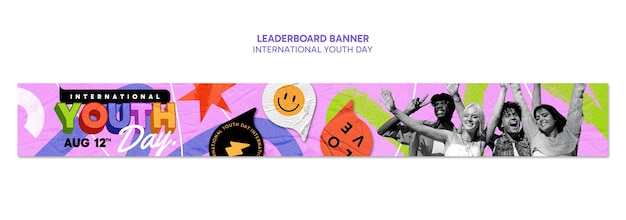 International youth day celebration banner
