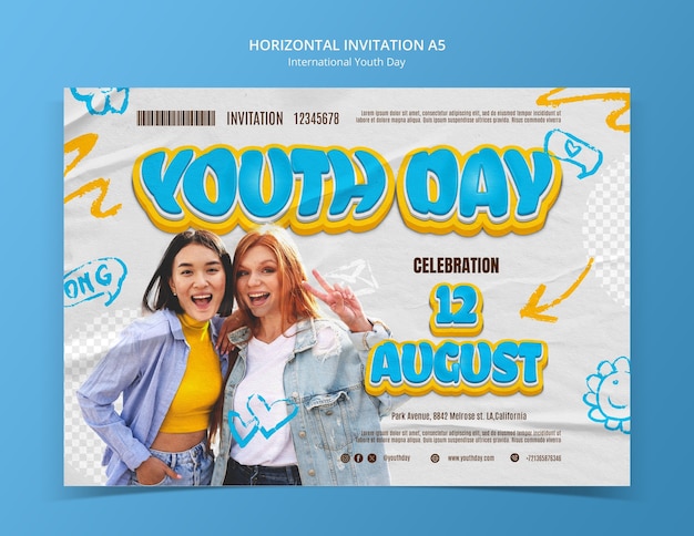 International youth day celebration template
